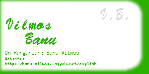 vilmos banu business card